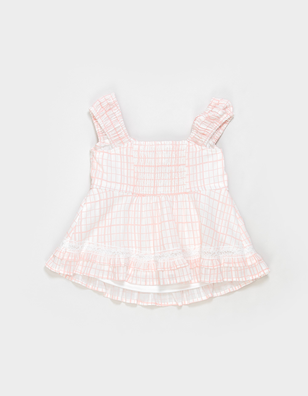 RSQ Girls Tie Babydoll Top - PINK COMBO