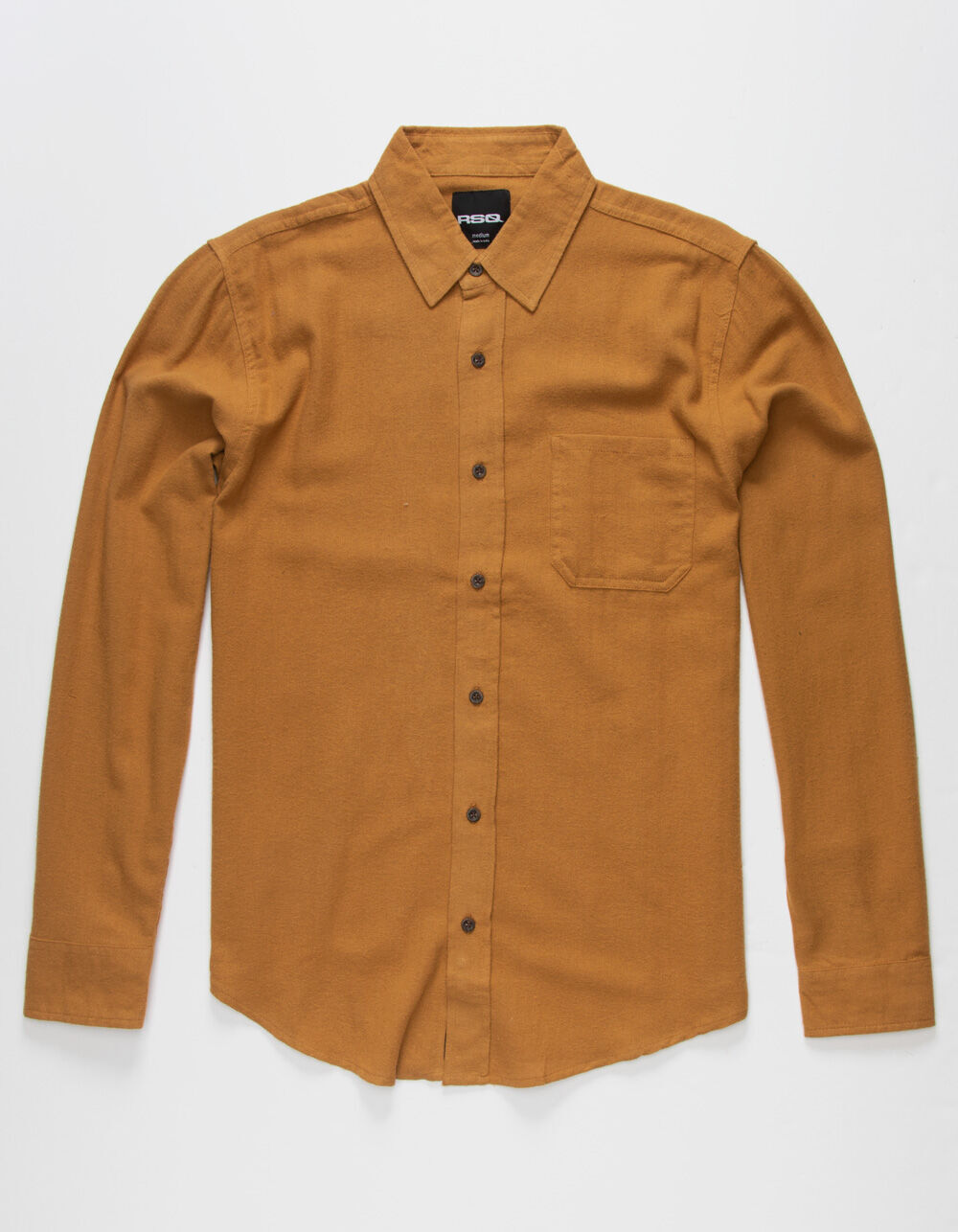 RSQ Solid Mens Flannel GOLD Tillys