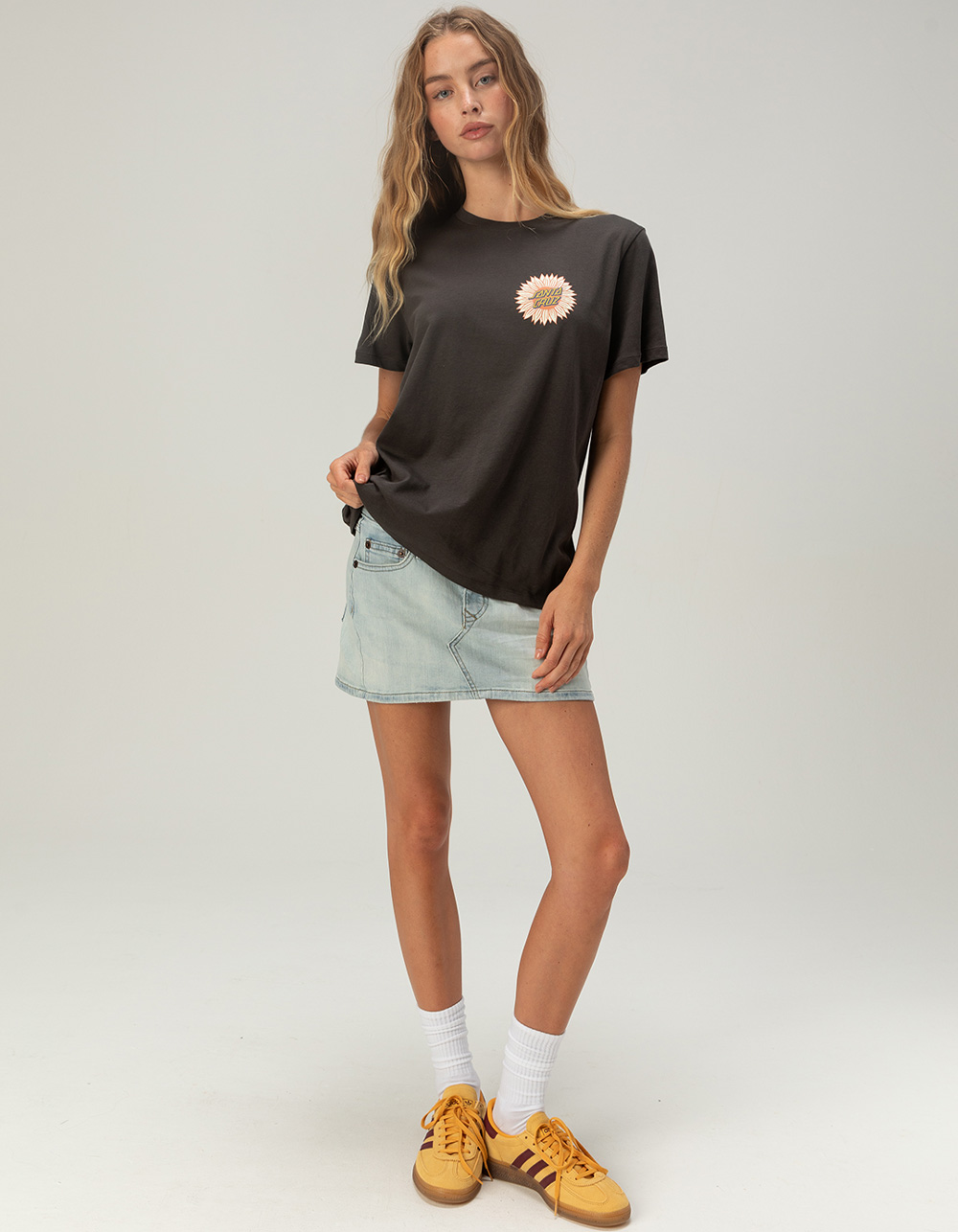 SANTA CRUZ Funky Bundle Womens Boyfriend Tee - BLACK
