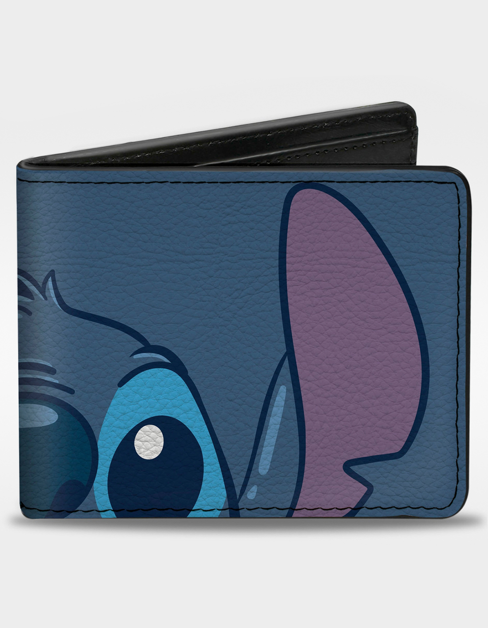 BUCKLE-DOWN Disney Stitch Peeking Pose Close-Up Blues Bifold Wallet - MULTI