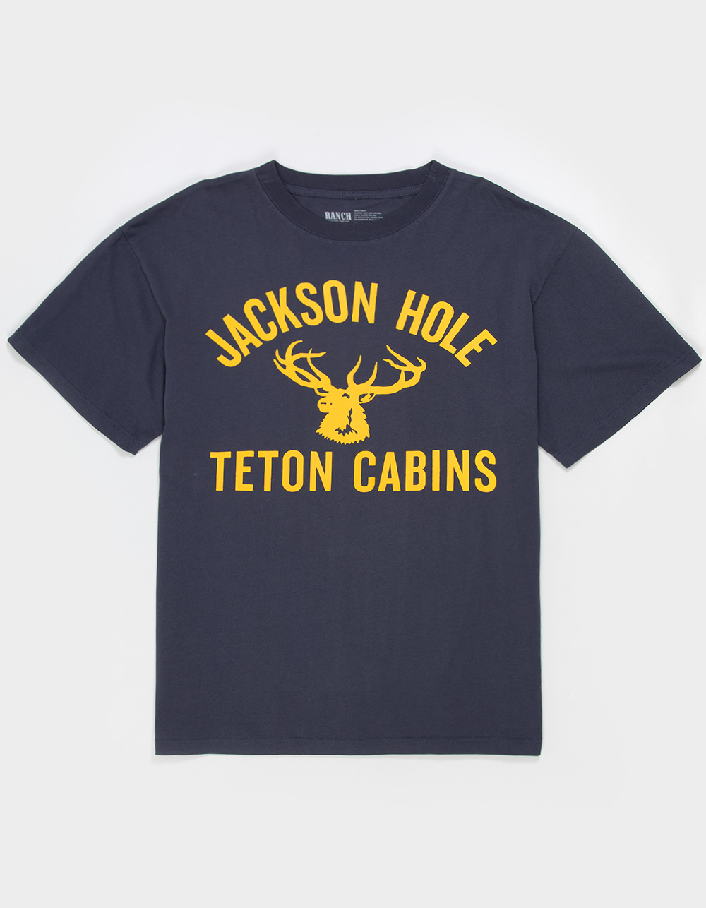 RANCH BY DIAMOND CROSS Elk Head Mens Tee - NAVY