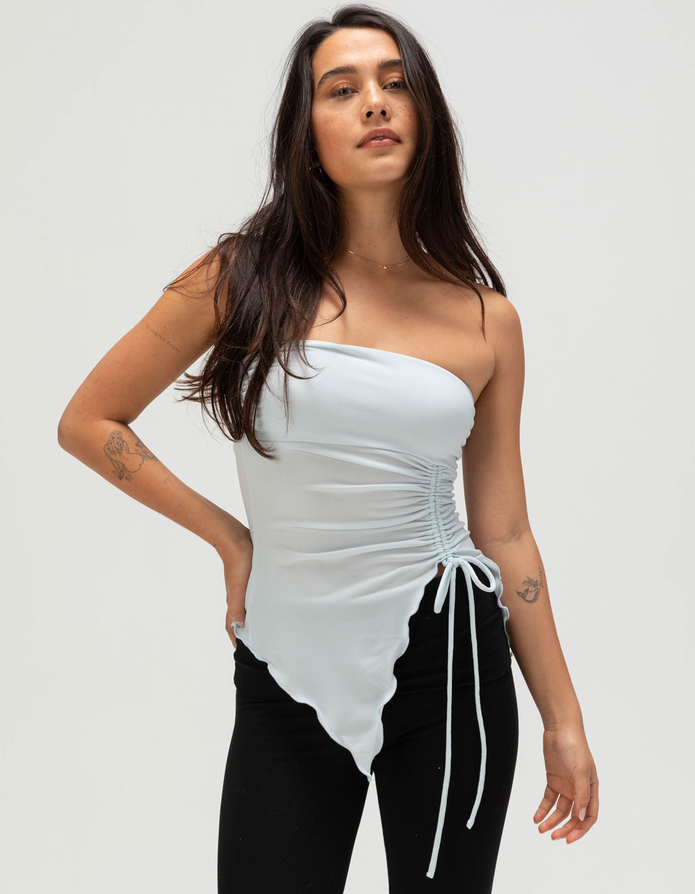 BDG Urban Outfitters Rem Womens Bandeau Top - LIGHT BLUE