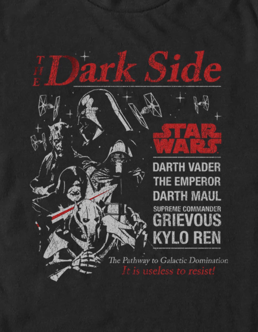 STAR WARS The Dark Side Lords Unisex Tee - BLACK