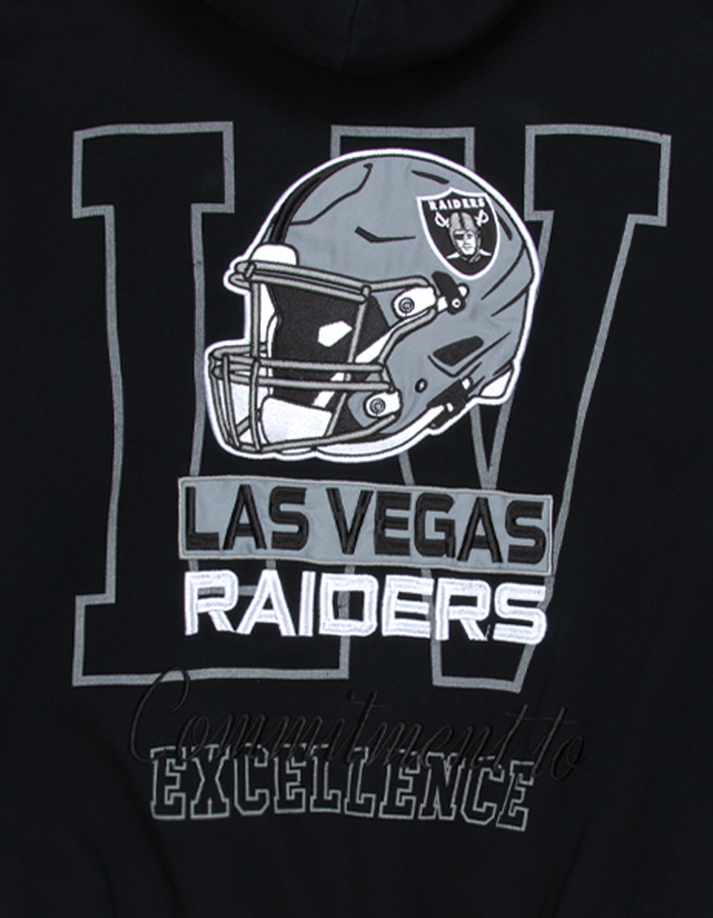 THE WILD COLLECTIVE Las Vegas Raiders Mens Zip-Up Hoodie - WASHED BLACK