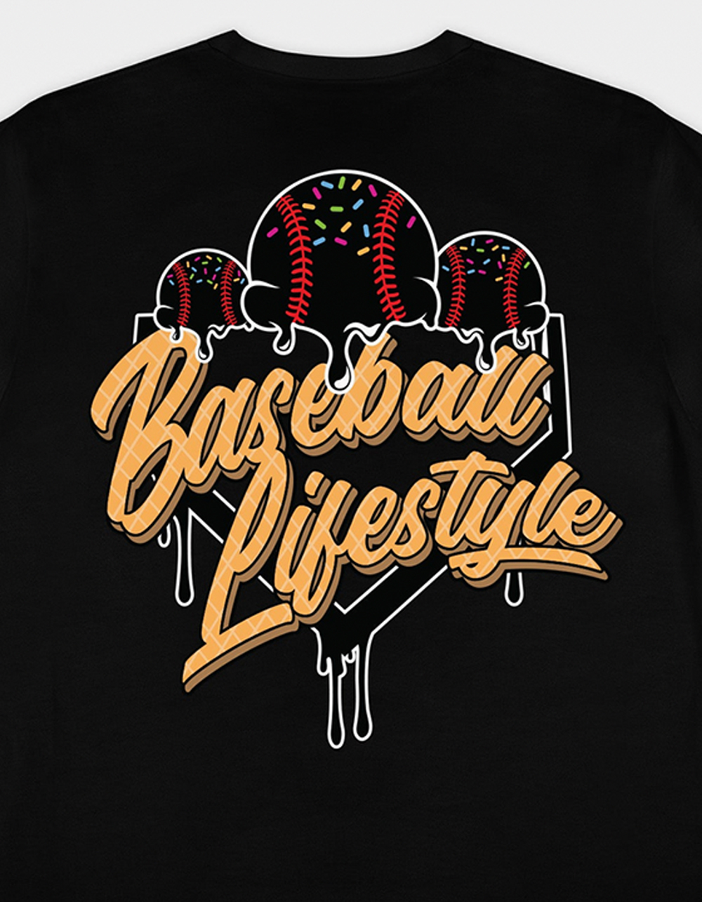 BASEBALL LIFESTYLE 101 Ice Cream Boys Tee - BLK/RED