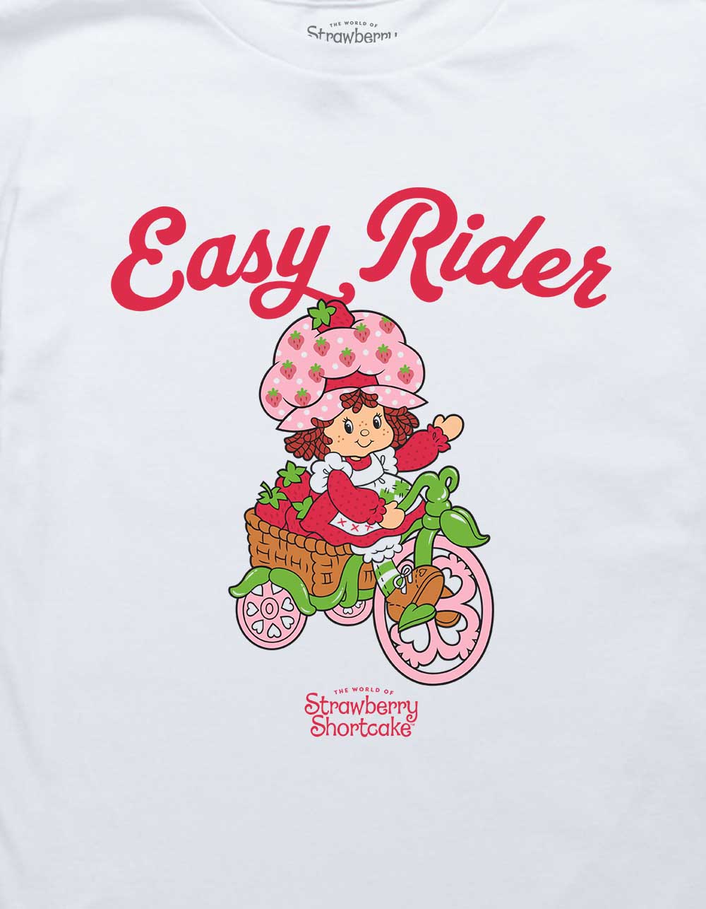 STRAWBERRY SHORTCAKE Easy Rider Unisex Kids Tee - WHITE