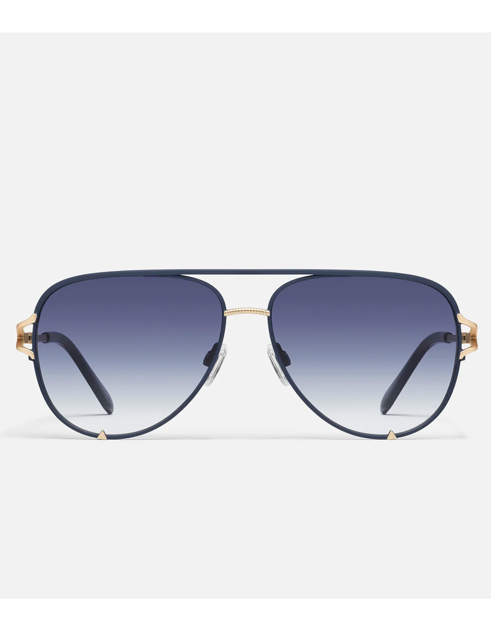 QUAY AUSTRALIA High Key Twist Sunglasses - NAVY
