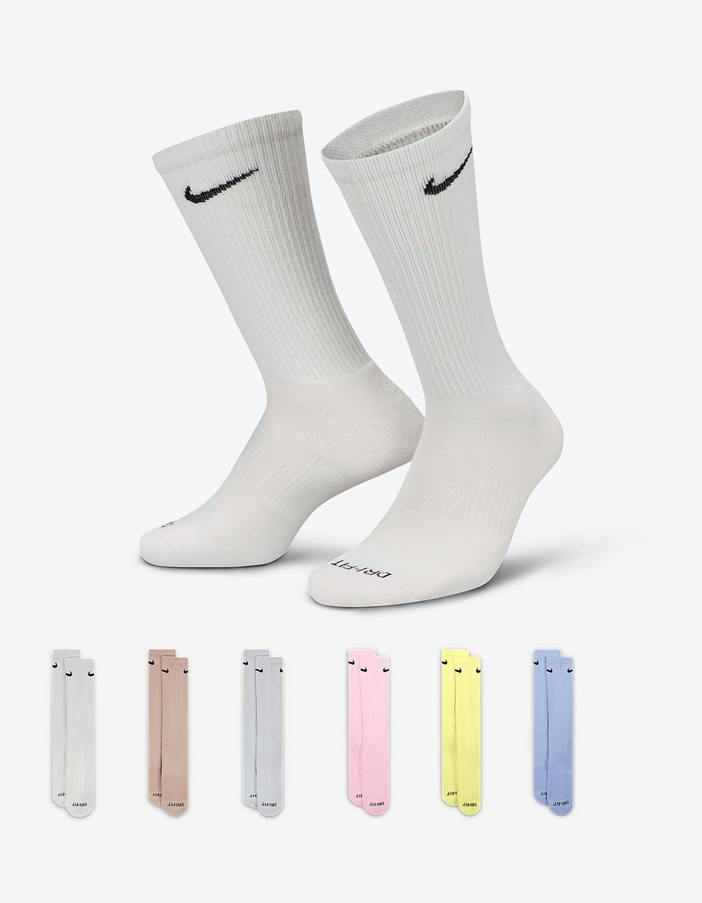 NIKE Everyday Plus Cushioned 6 Pack Crew Socks