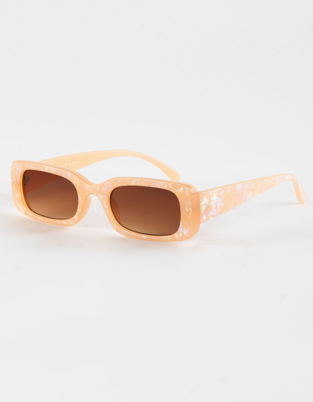 RSQ Marble Print Rectangle Sunglasses