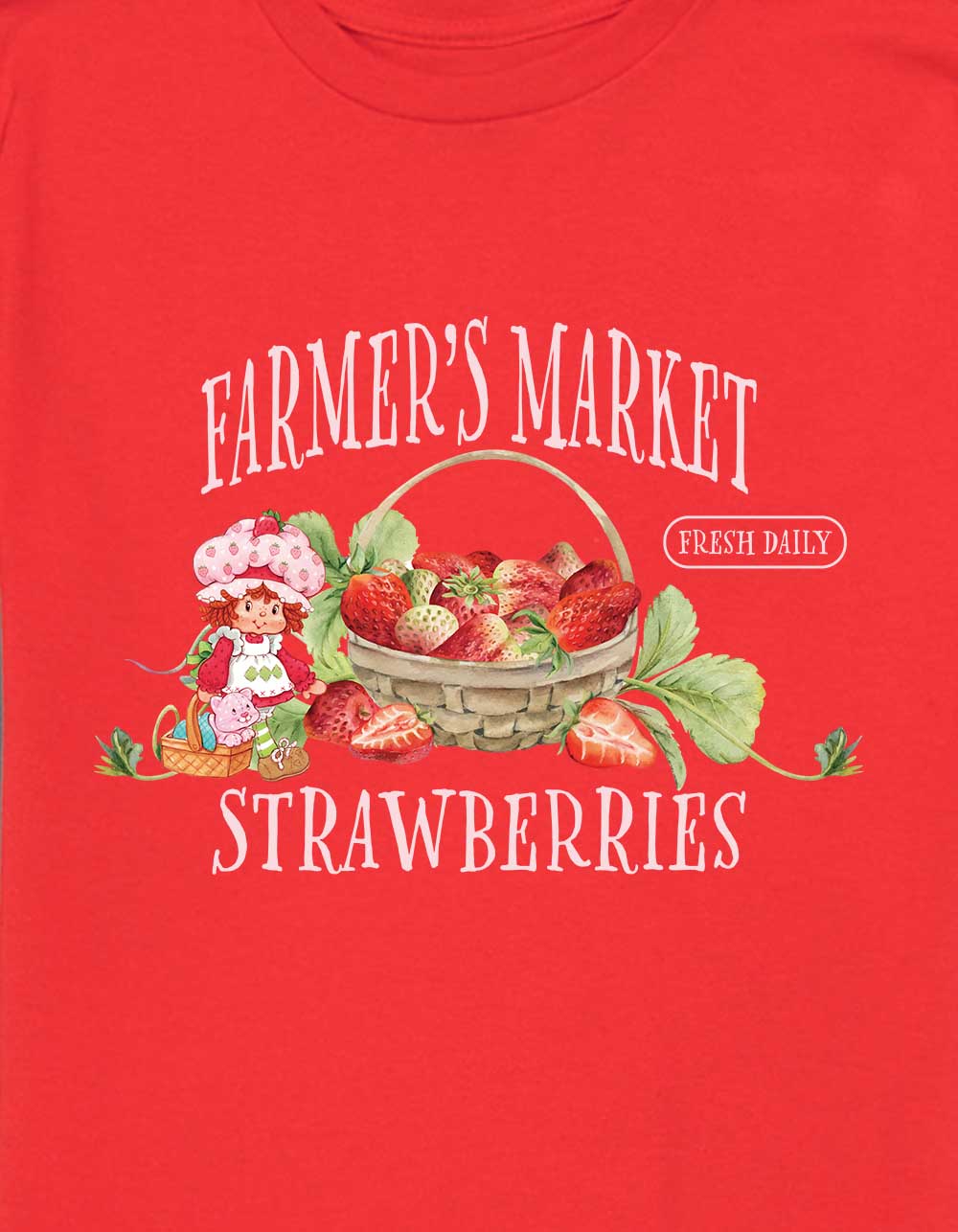 STRAWBERRY SHORTCAKE Farmer's Market Girls Tee - RED