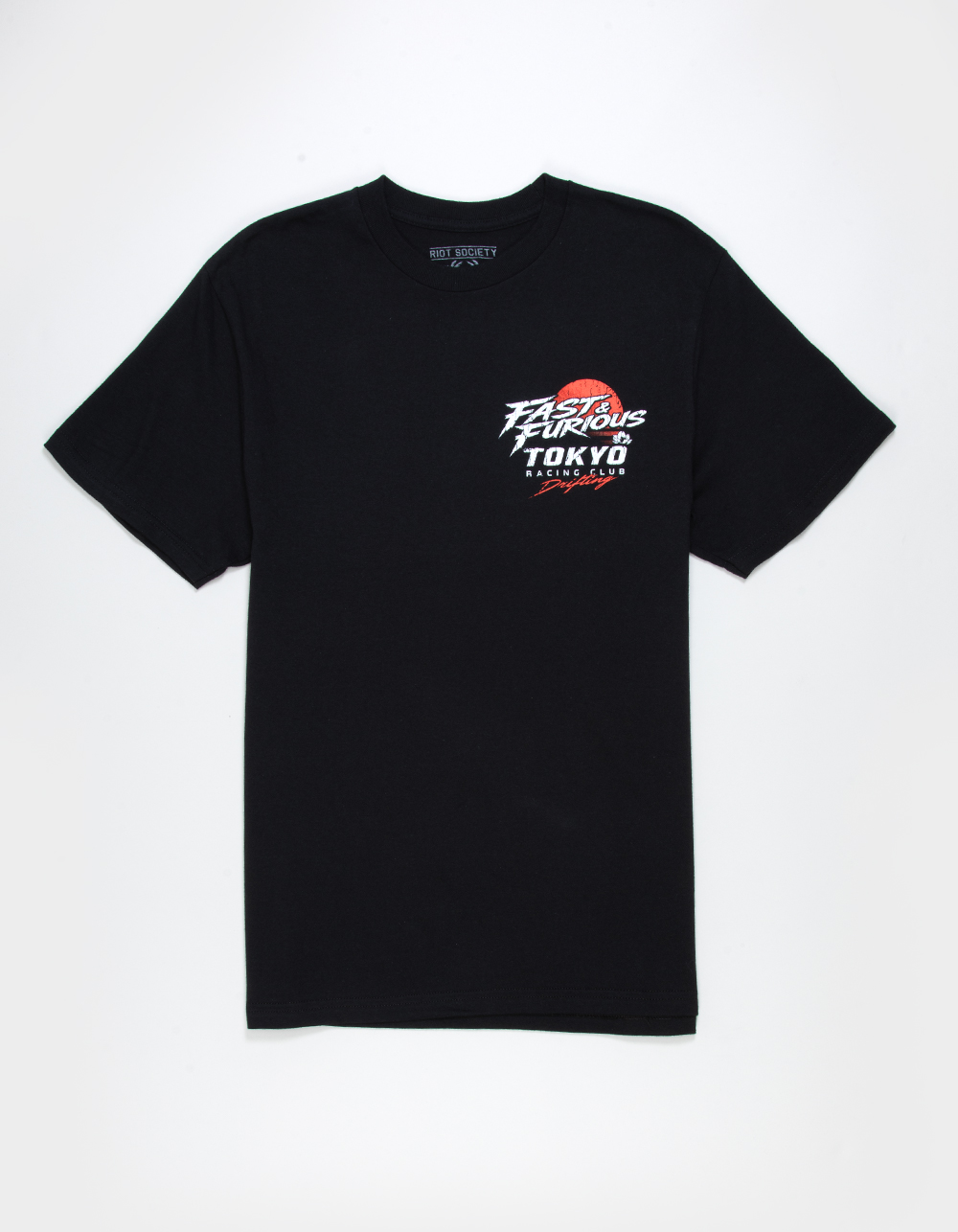 RIOT SOCIETY Fast & Furious Tokyo Racing Club Mens Tee - BLACK