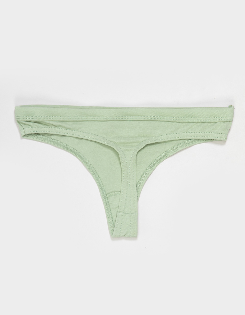 FULL TILT Cotton Bow Thong - LT GREEN