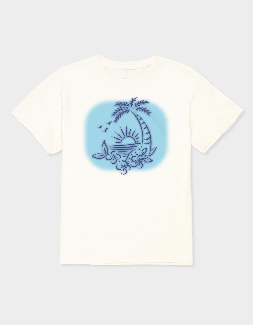 BEACH Airbrush Unisex Kids Tee - OFF WHITE