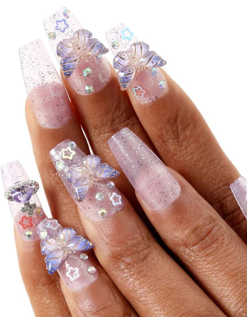 NEVER HAVE I EVER Solar Star Coffin Press-On Nails - PURPLE