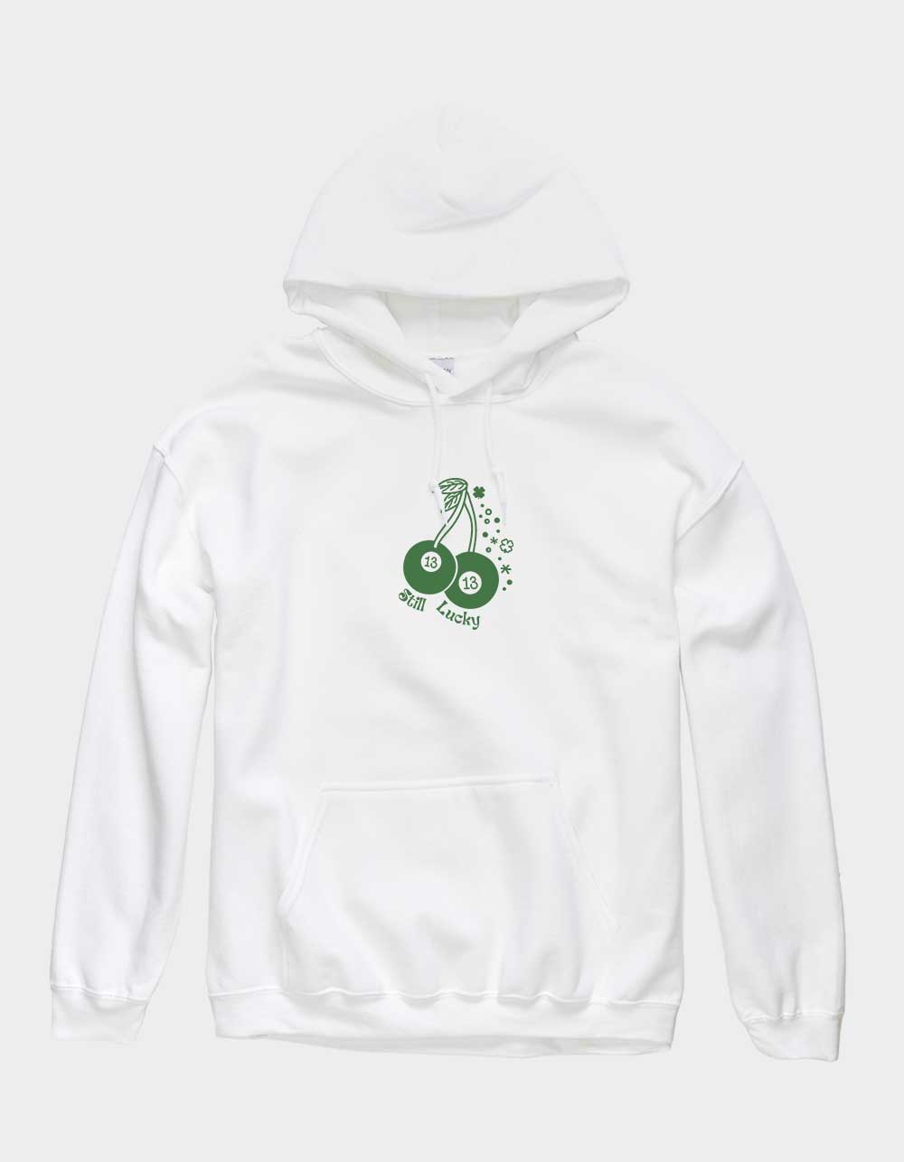 LUCK 13 Charms Unisex Hoodie - WHITE