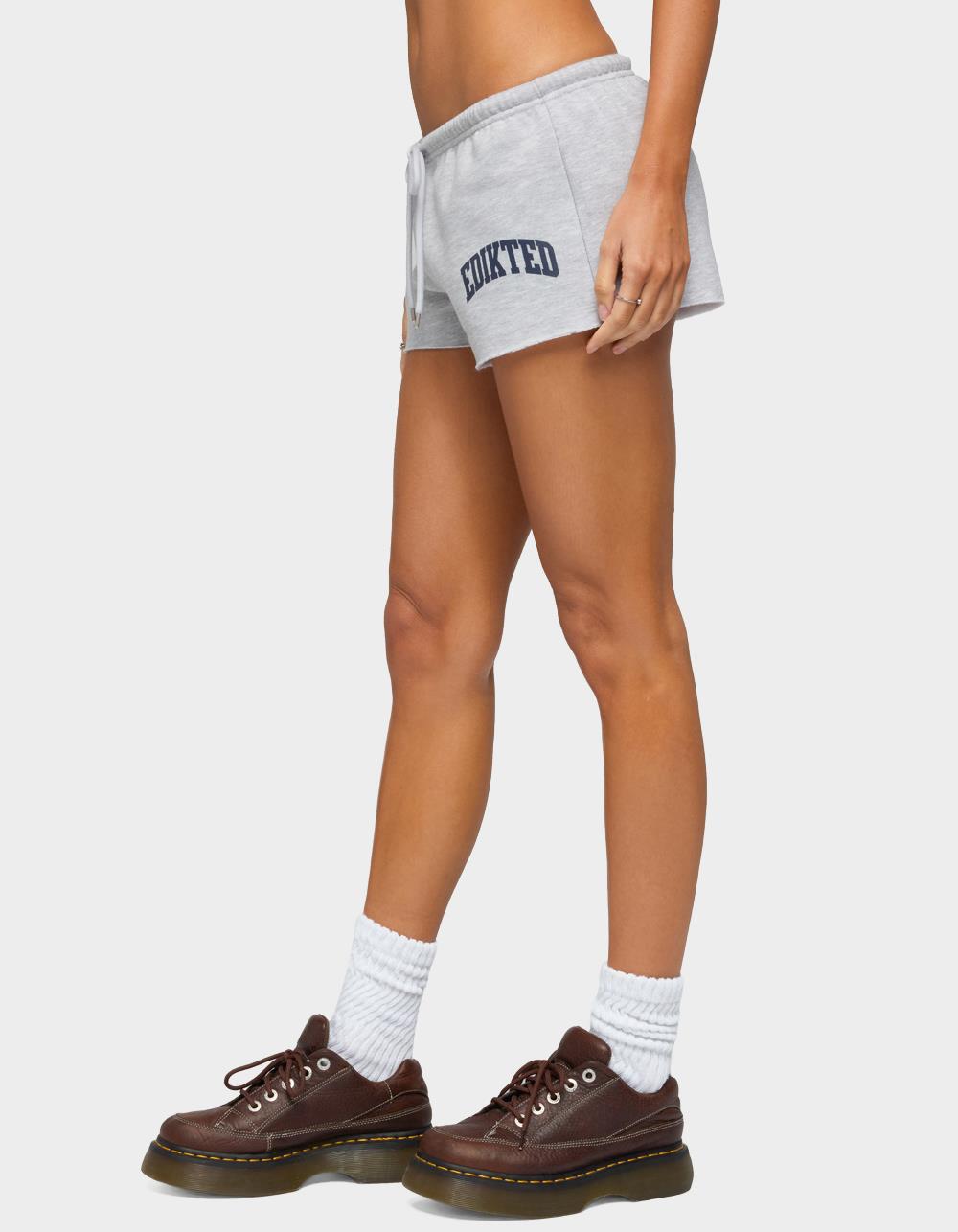 Edikted Sporty Babe Micro Shorts - GRAY