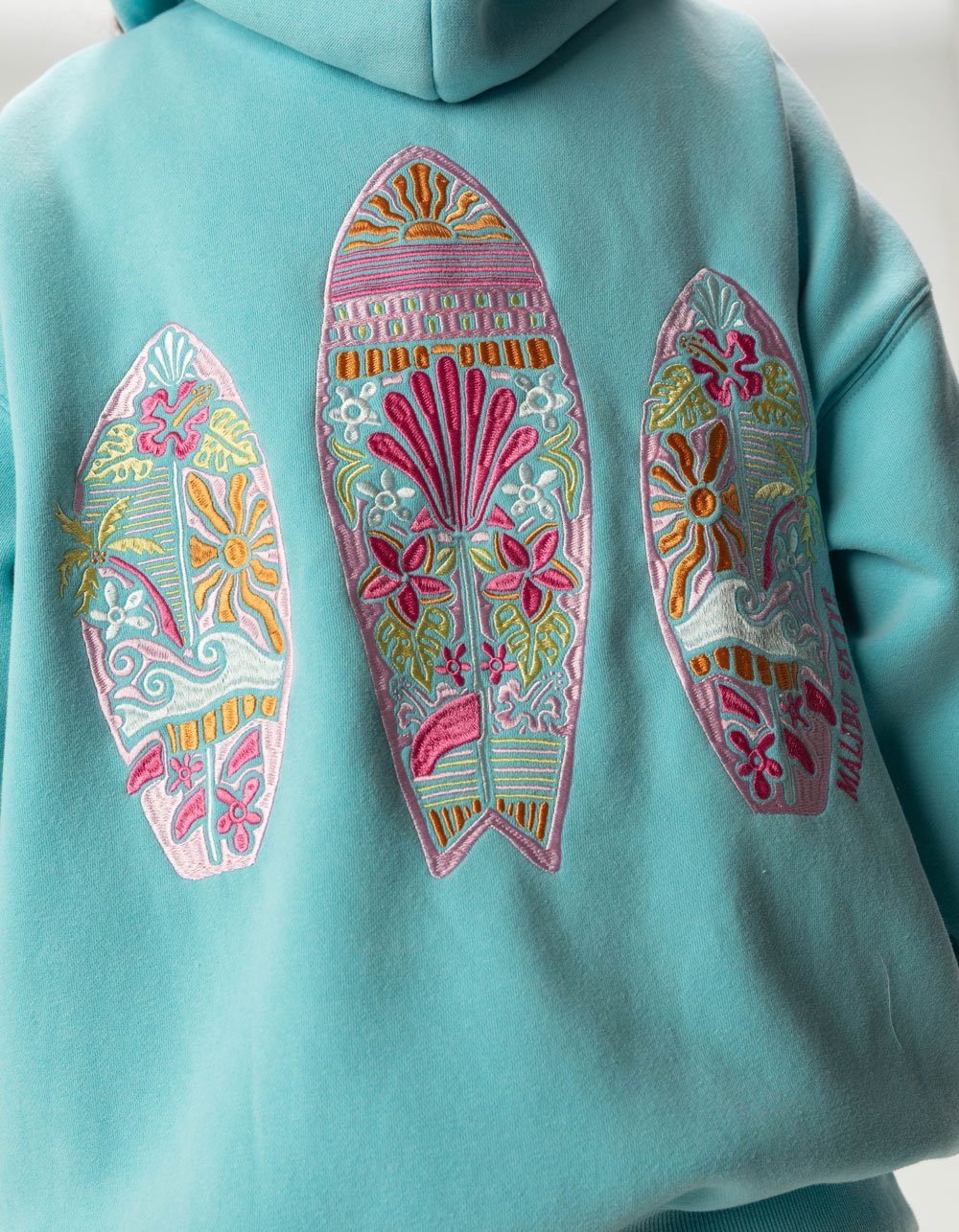 MALIBU SKYYE Sunny Surf Womens Hoodie - TURQUOISE