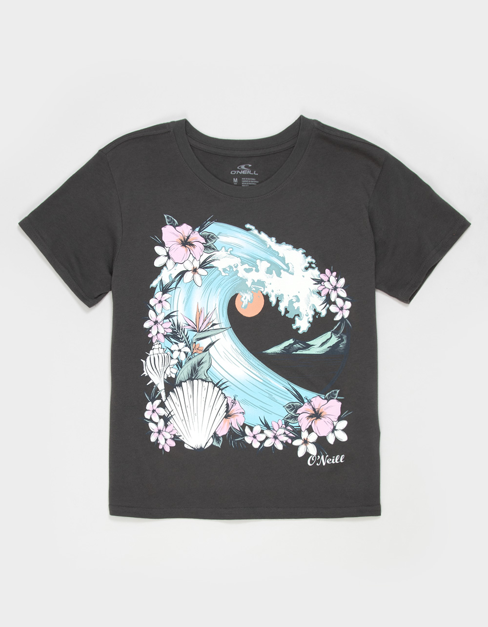 O'NEILL Solo Wave Girls Oversized Tee - WASHED BLACK