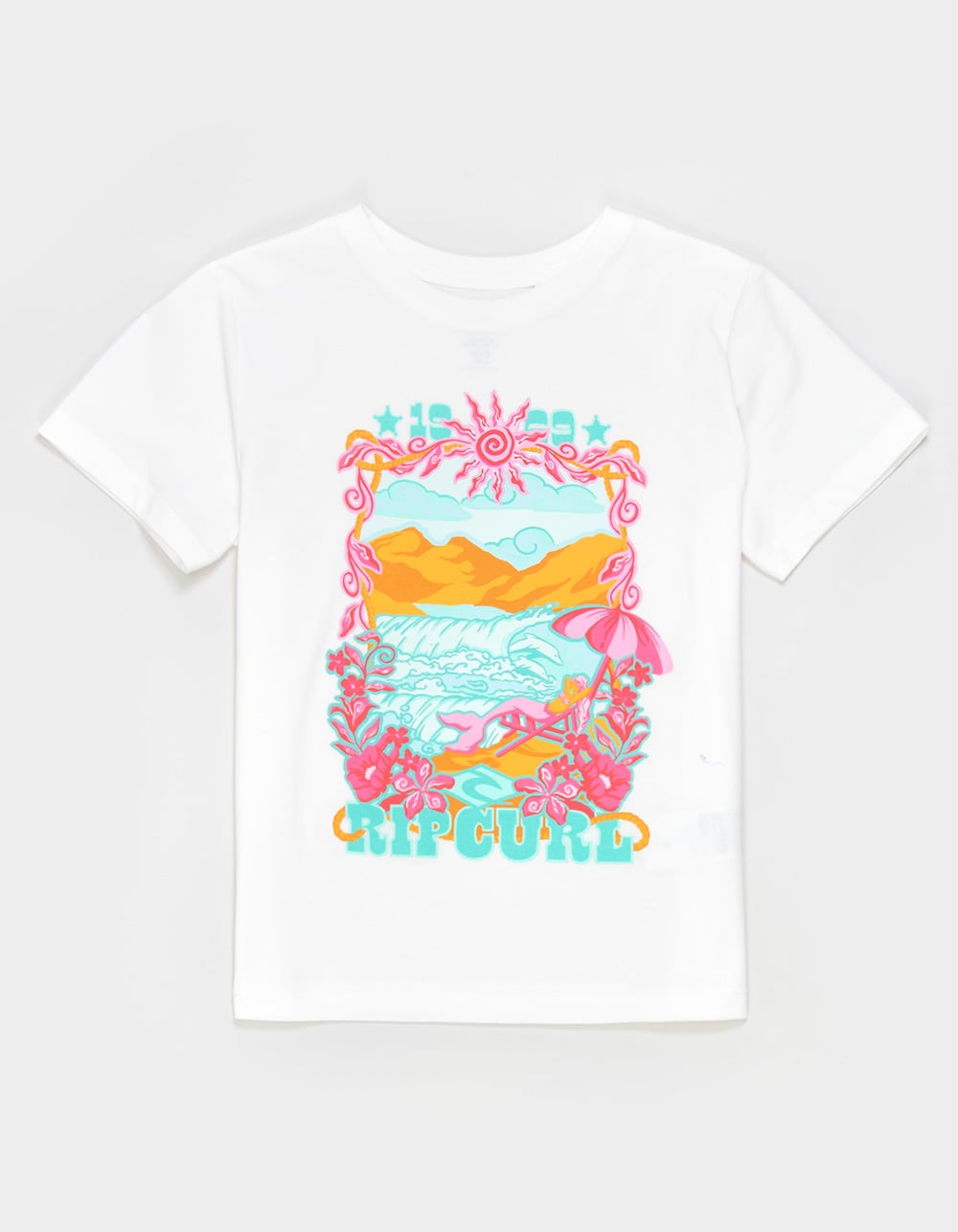 RIP CURL Sunshine Squad Band Girls Tee - BONE