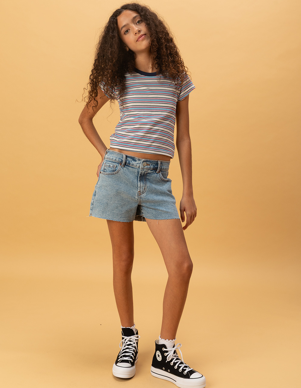 RSQ Girls Carpenter Shorts - MEDIUM WASH