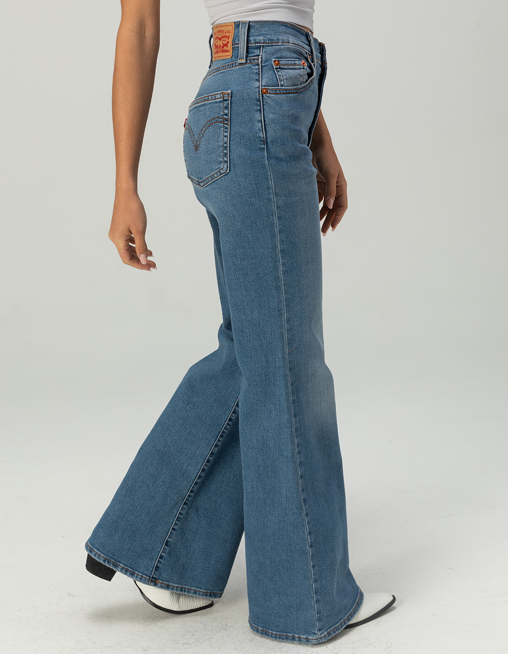 LEVI'S Ribcage Bell Womens Jeans - So Nice - DARK BLAST