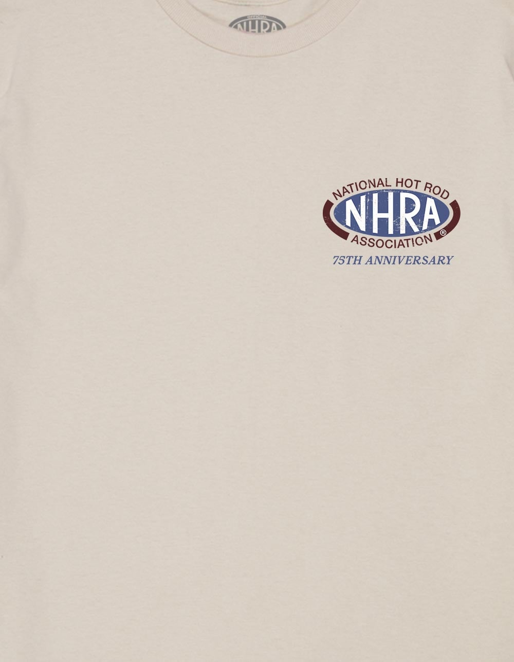 NHRA 75 Years Of Racing Unisex Tee - SAND