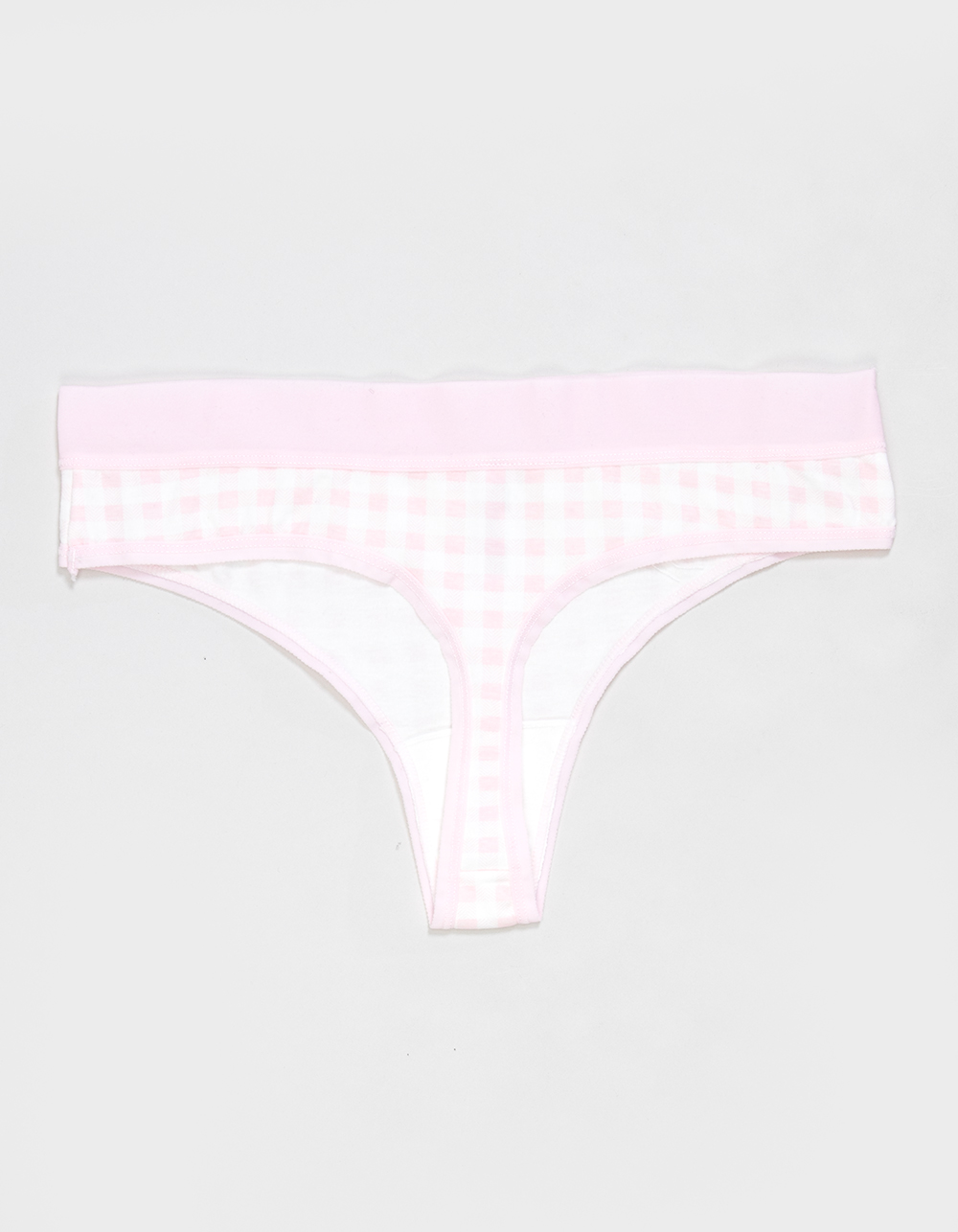 FULL TILT Cotton Sport Waistband Thong - PNK/WHT