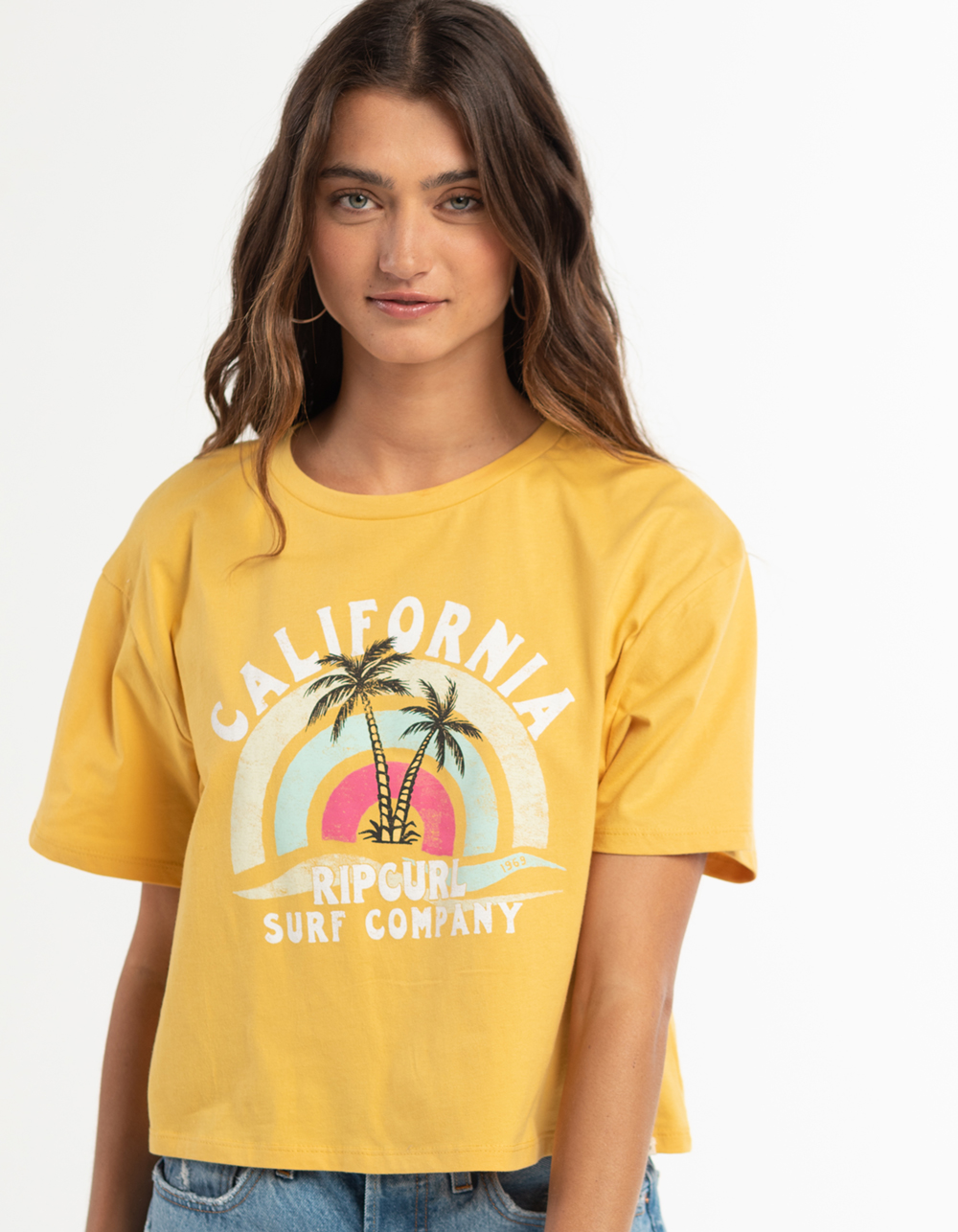 RIP CURL Sunny Paradise Womens Crop Tee - GOLD | Tillys