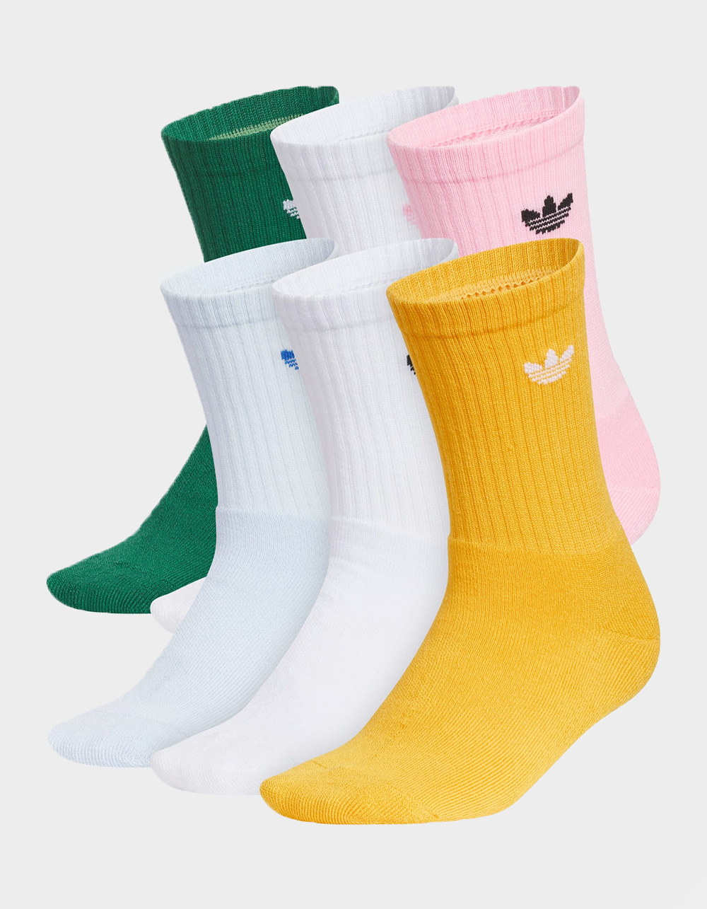 ADIDAS Originals 6 Pack Trefoil 2.0 Kids Crew Socks - MULTI