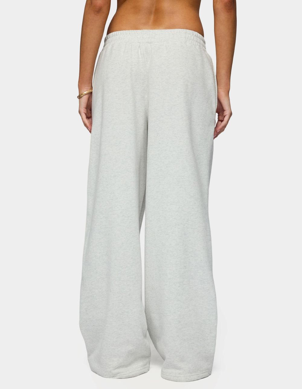 EDIKTED Jacie Wide Leg Sweatpants - GRAY