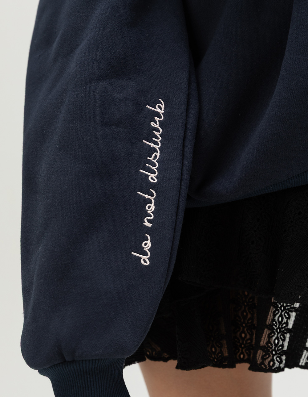 HAPPY CAMP3R Do Not Disturb Womens Crewneck Sweatshirt - NAVY