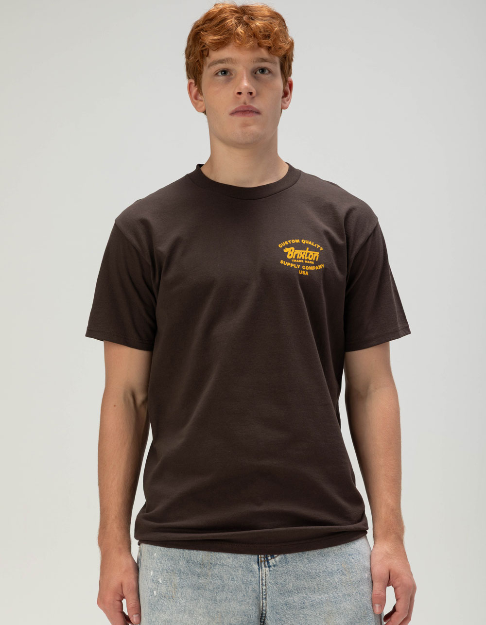 BRIXTON Glade Mens Tee - BROWN