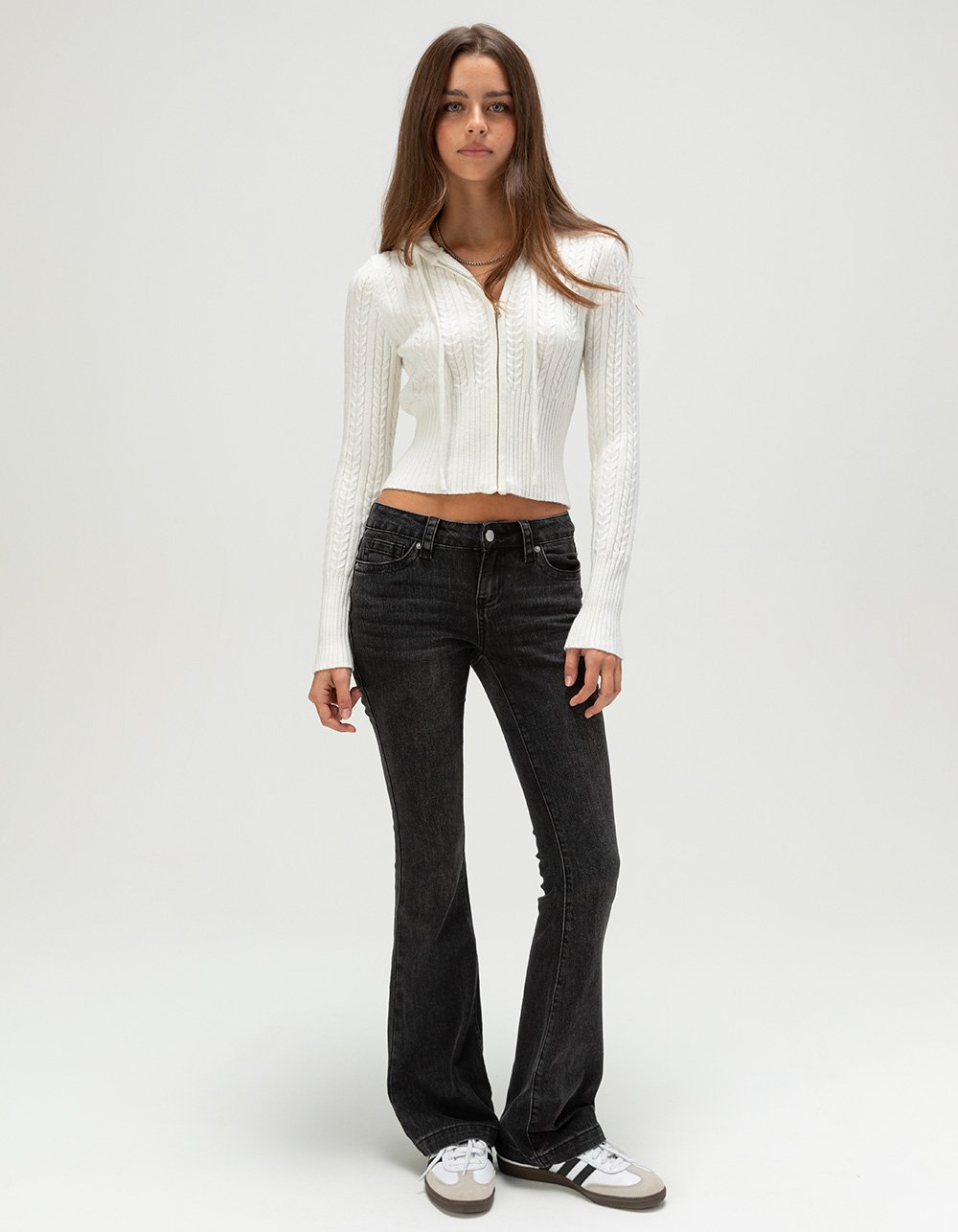 RSQ Womens Low Rise Bootcut Jeans - WASHED BLACK