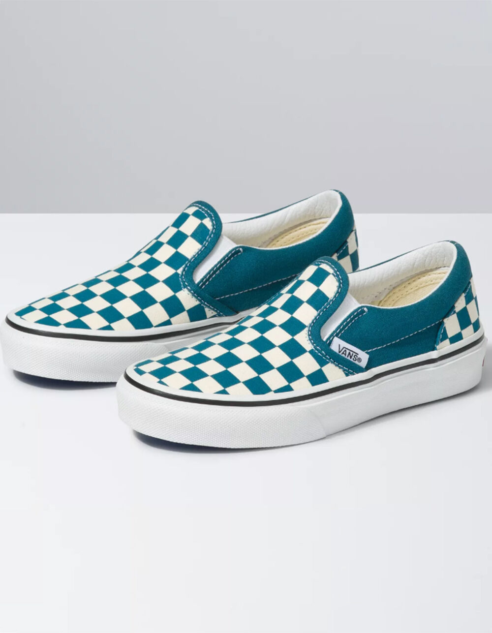 VANS Checkerboard Classic Juniors Slip On Shoes - CHECK | Tillys