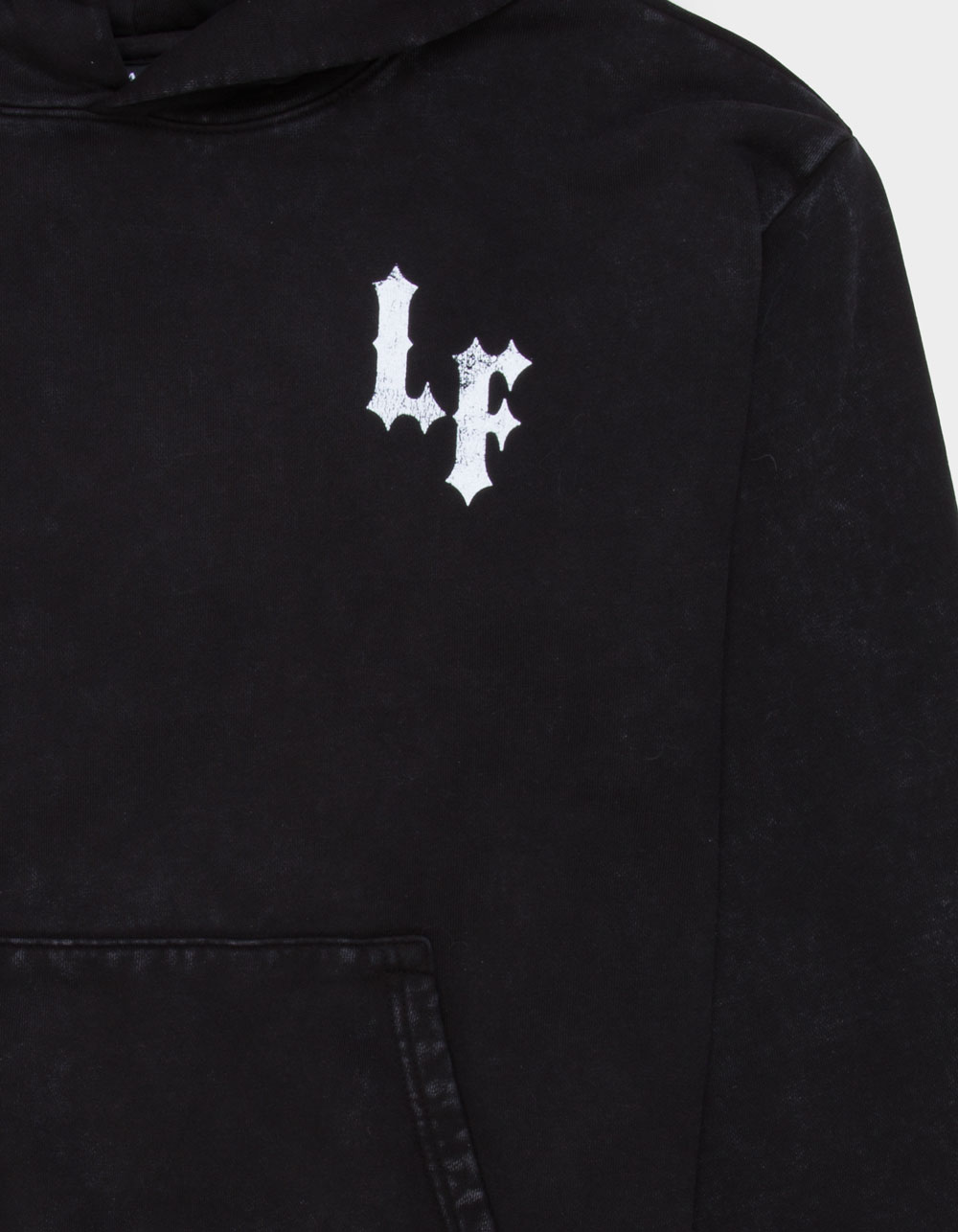 LA FAMILIA Prayer Hands Mens Hoodie - WASHED BLACK