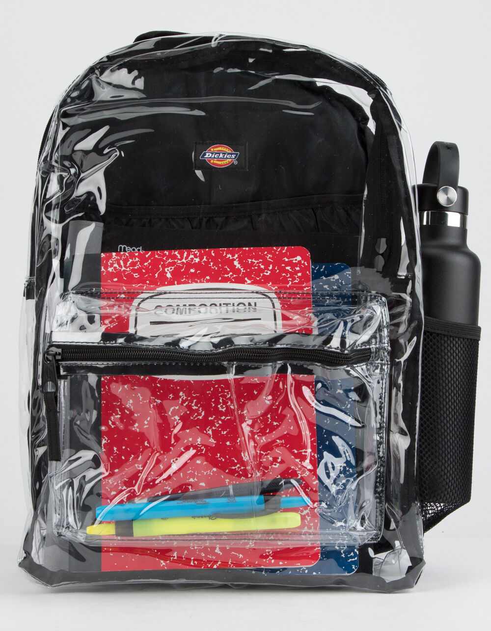 DICKIES Clear PVC Black Backpack image number 3