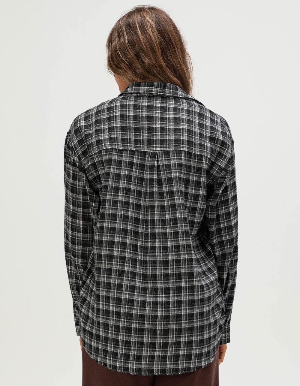 RSQ Womens Oversized Flannel - BLACK COMBO
