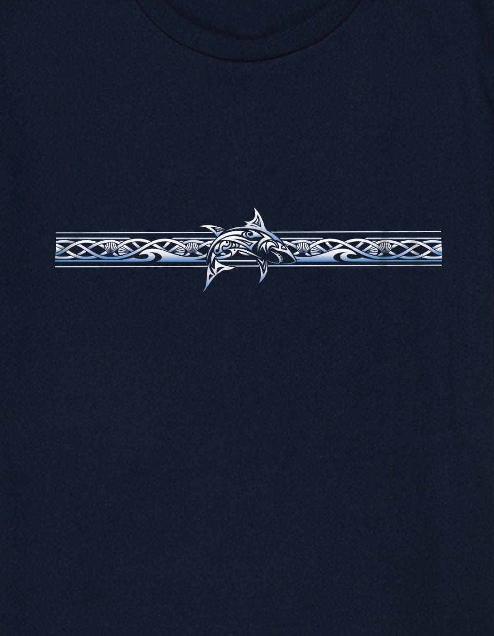 SHARK Tribal Stripe Boys Tee - NAVY