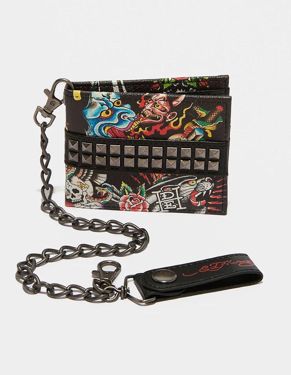 ED HARDY Stud Chain Wallet - MULTI