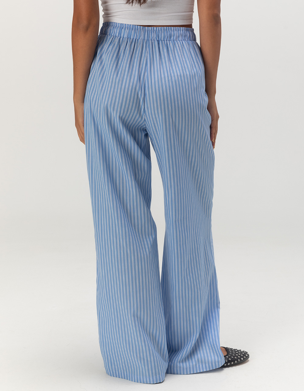 FULL TILT Womens Poplin Boxer Pants - BLUE COMBO