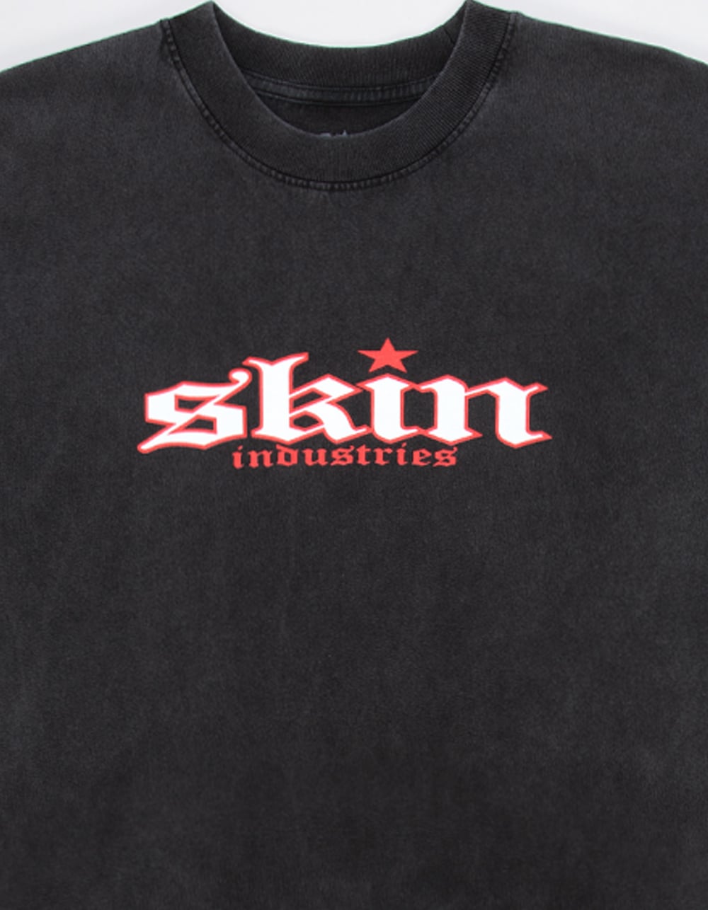 SKIN INDUSTRIES C 4 Red Mens Tee - WASHED BLACK