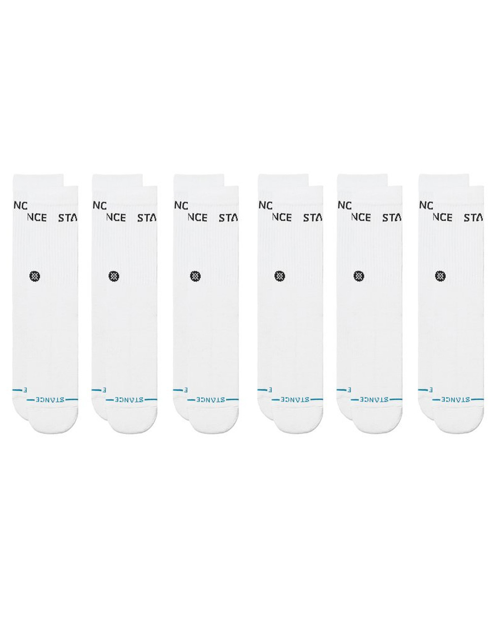 STANCE Origin 6 Pack Kids Crew Socks - WHITE
