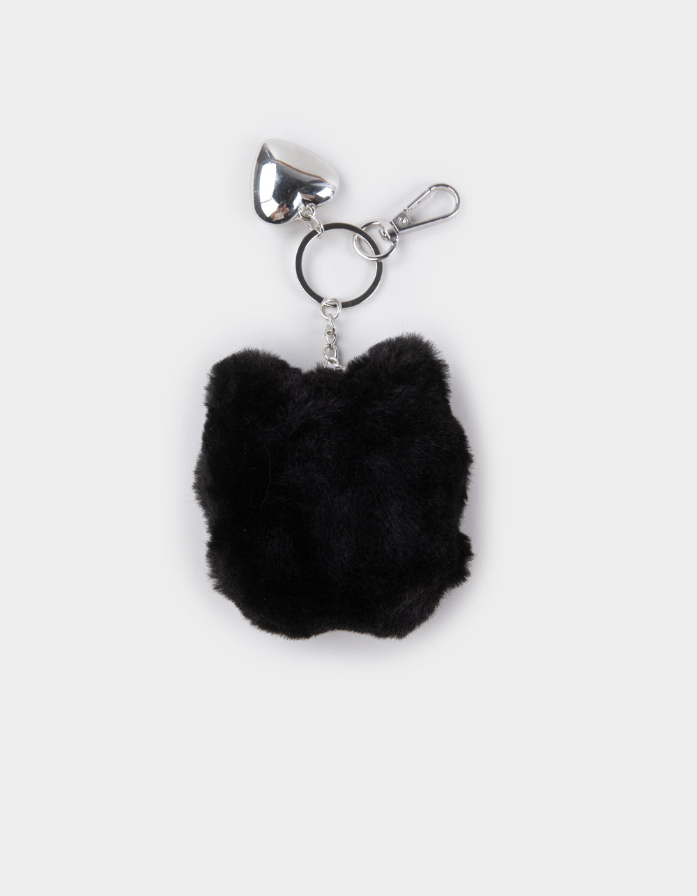 FULL TILT Plush Black Cat Bag Charm - BLACK