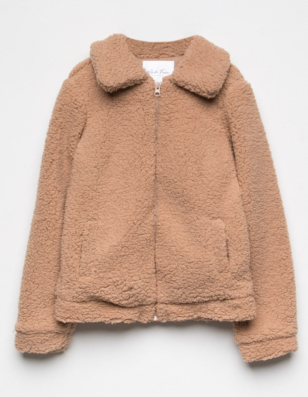 WHITE FAWN Sherpa Girls Jacket TAN Tillys