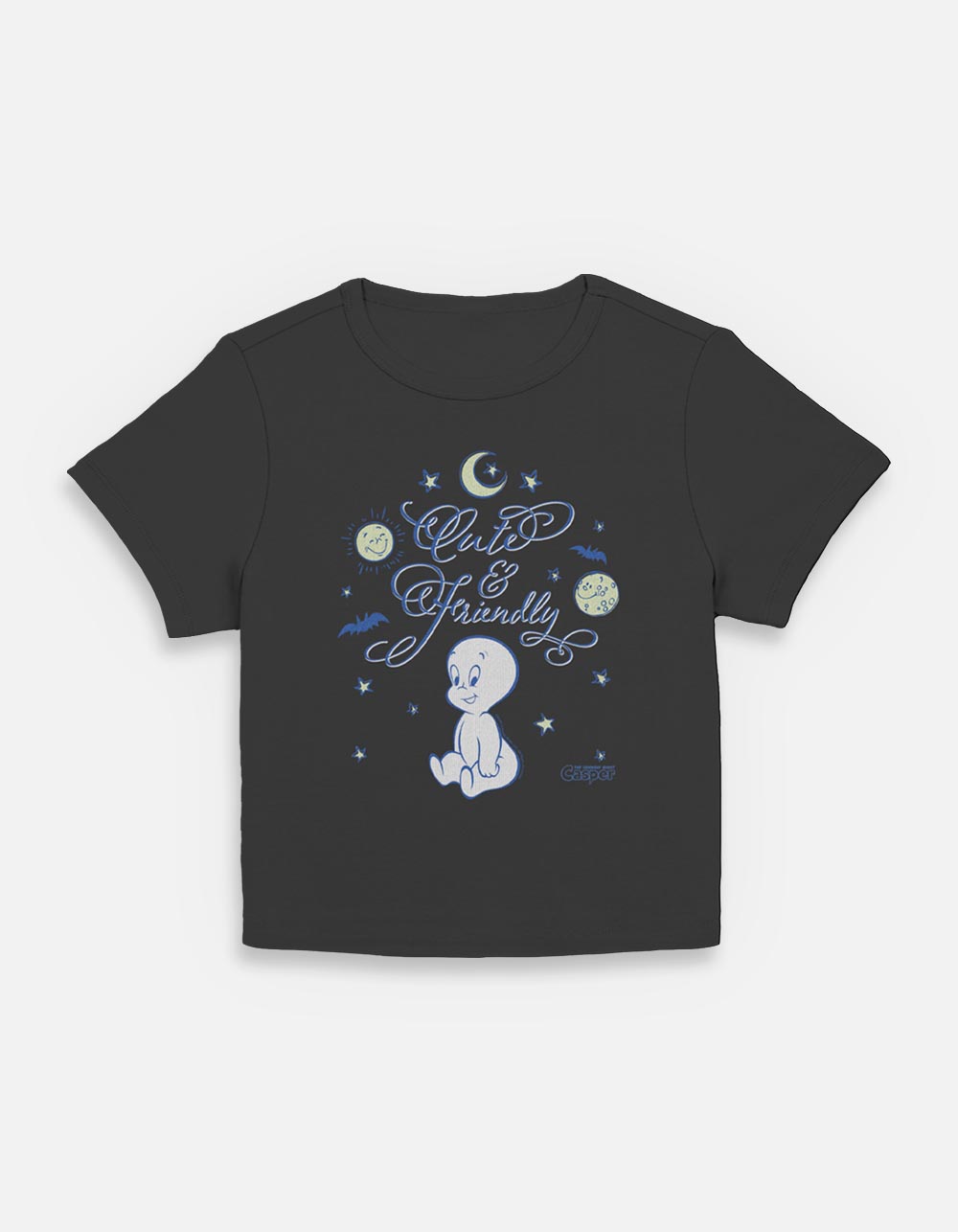 CASPER Starry Night Friendly Womens Baby Tee - BLACK