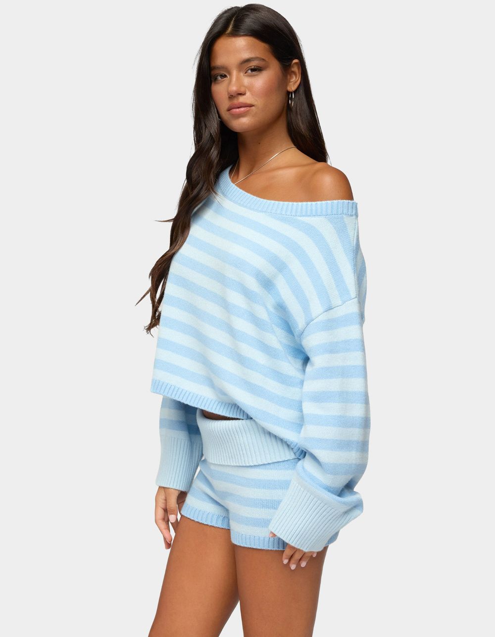EDIKTED Saphi Striped Oversized Knit Sweater