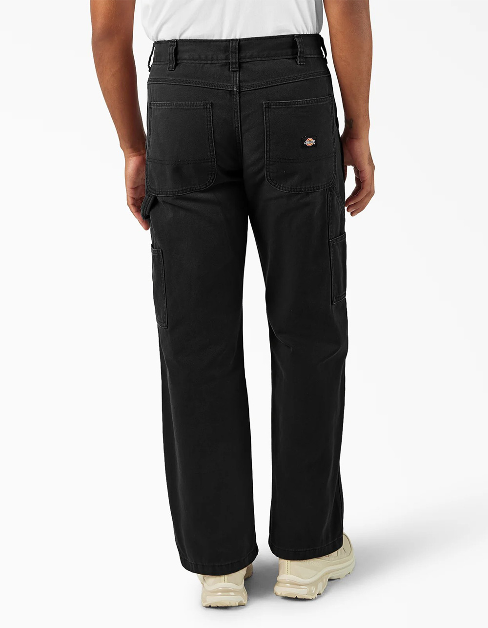 DICKIES Canvas Double Knee Mens Carpenter Pants - BLACK