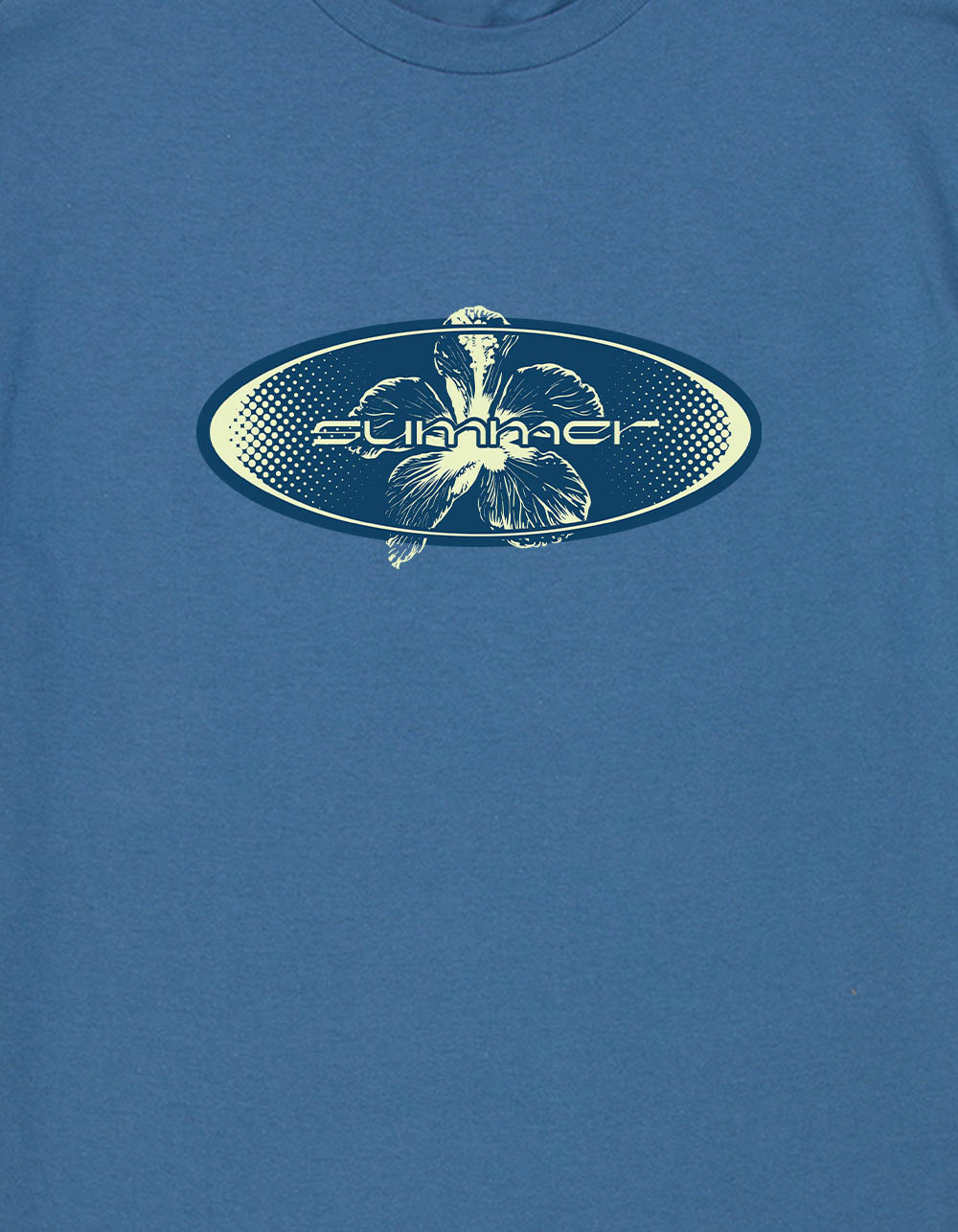 HIBISCUS Retro Summer Unisex Tee - INDIGO