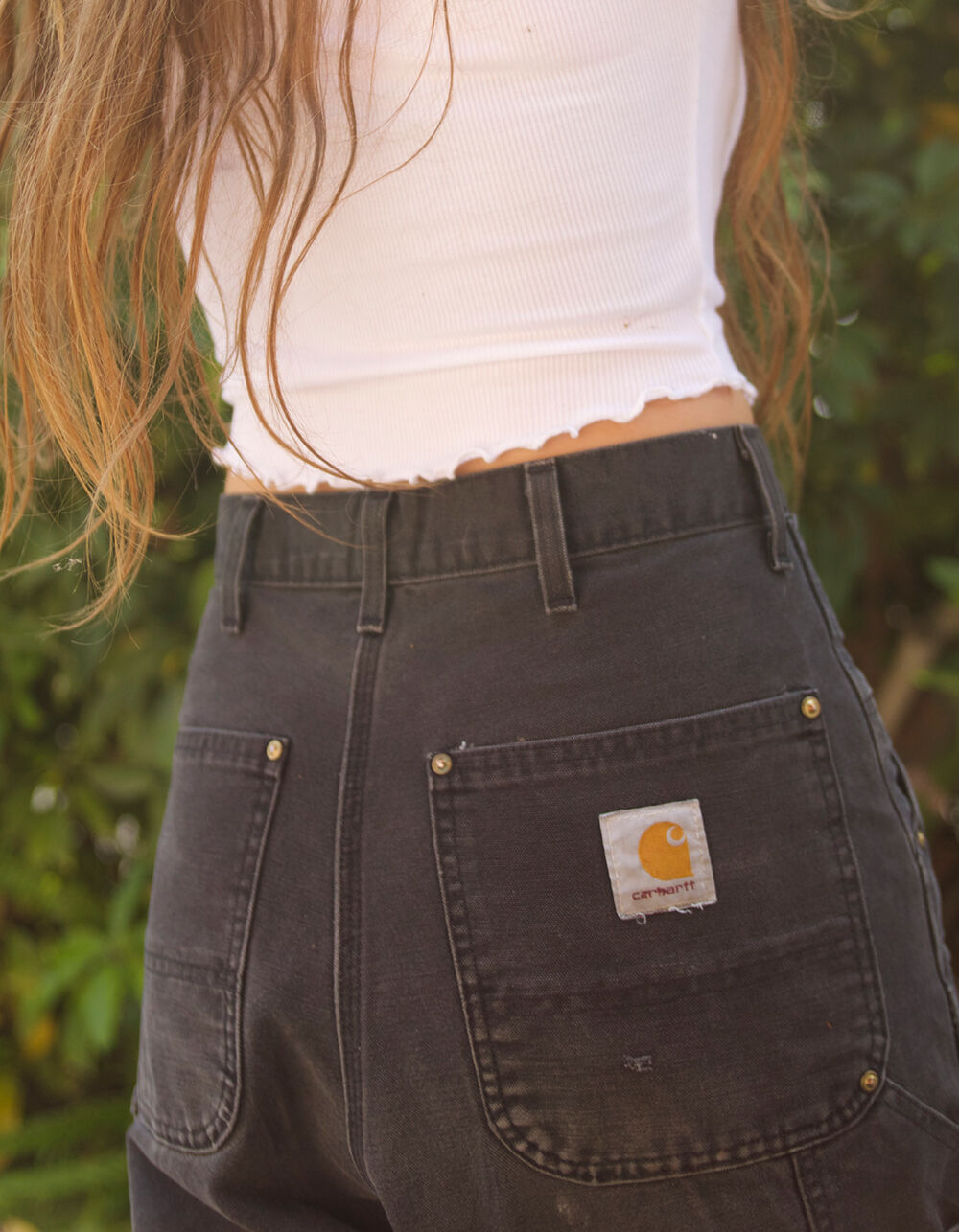 RESTORED by Tillys Womens Reworked Carhartt Jeans - BLACK