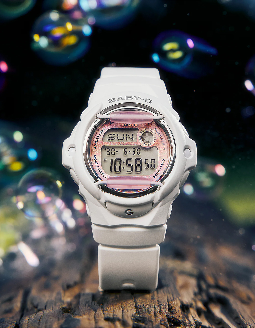 G-SHOCK Baby-G BG169MH-7 Watch - WHT/LT PNK